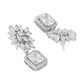 Nuyug Rhodium-Plated Rhinestone Studded Floral Minimal Cotemporary Studs | Swadesiicart