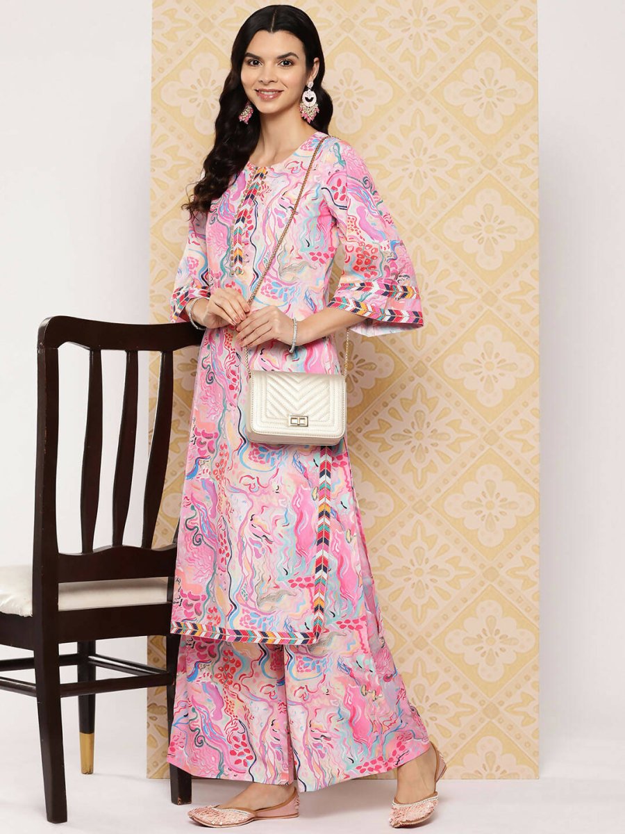 Ahalyaa Women's Traditional wear Kurta Set - Multi | Swadesiicart