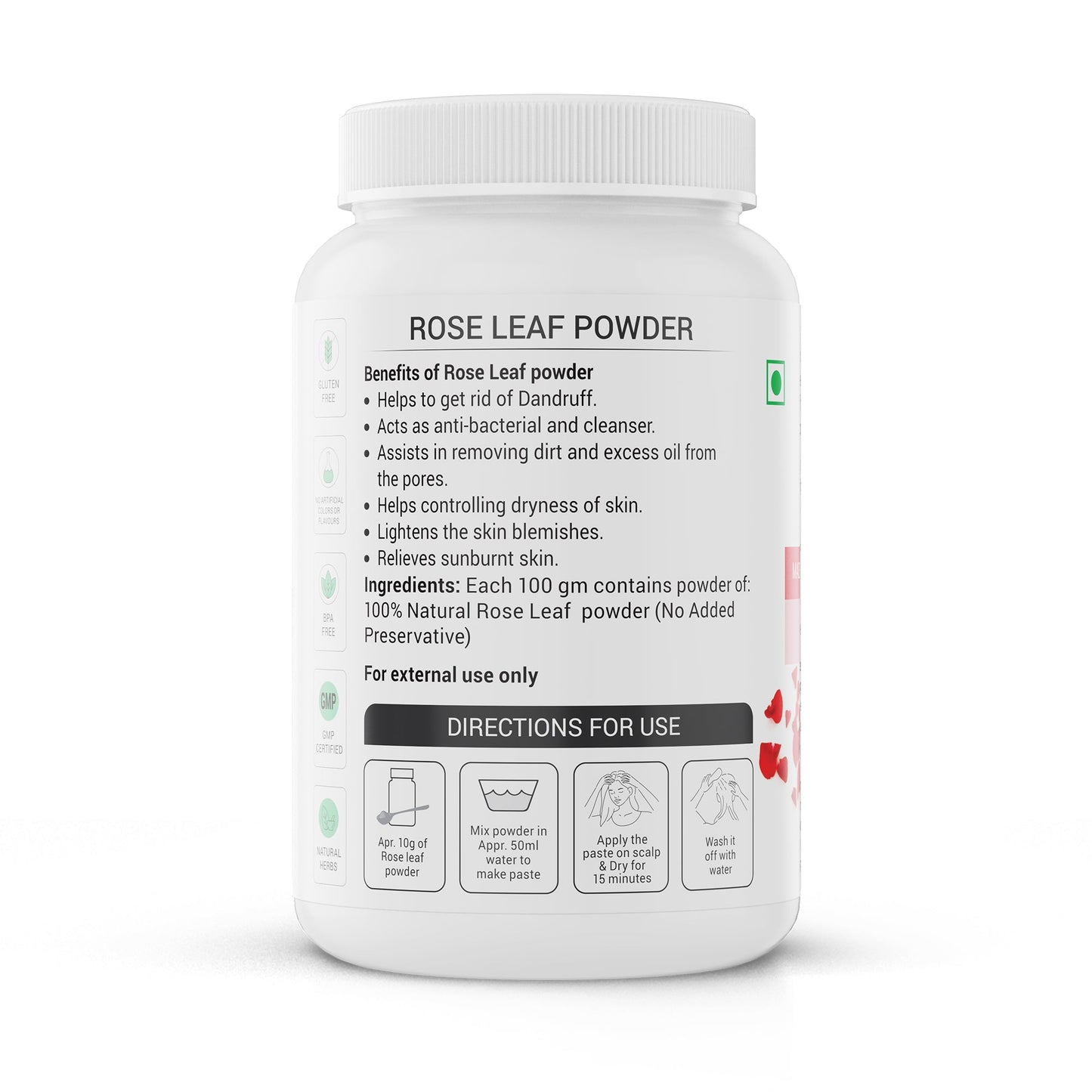 Krishna'S Herbal & Ayurveda Rose Leaf Powder | Swadesiicart