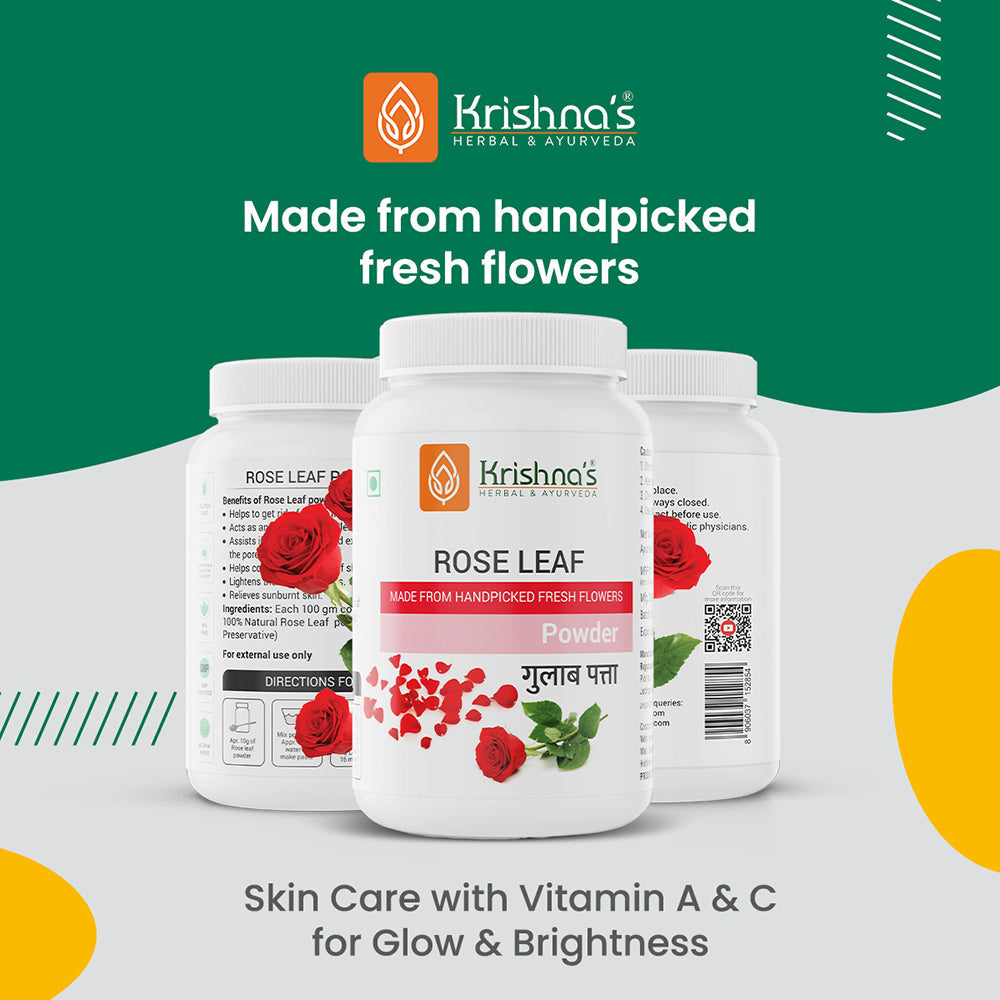 Krishna'S Herbal & Ayurveda Rose Leaf Powder | Swadesiicart
