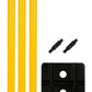 Klapp Six Pcs Plastic Wicket Set with Cover - Black and Yellow - Swadesiicart