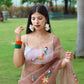 Vamsee Urmila Brown Organza Saree - Swadesiicart
