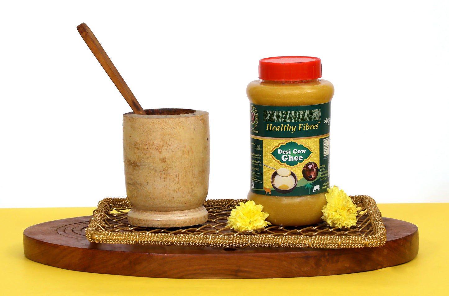 Healthy Fibres Desi Cow Ghee | Cultured Cow Desi Ghee | Premium & Certified Ghee - Swadesiicart