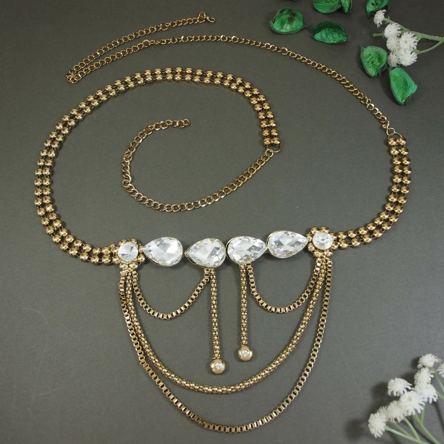 Joban Fashion Gold Zinc Alloy Waist Chain For Women | Swadesiicart