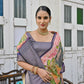 Vishnu Weaves Women's Purple Soft Tussar Silk Saree with Blouse - Swadesiicart