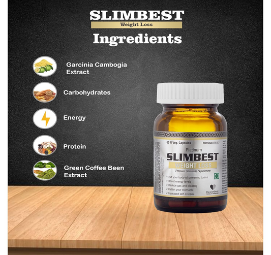 HealthBest Garcinia Cambogia & Green Coffee Bean Extract - Weight Loss Capsules | Swadesiicart