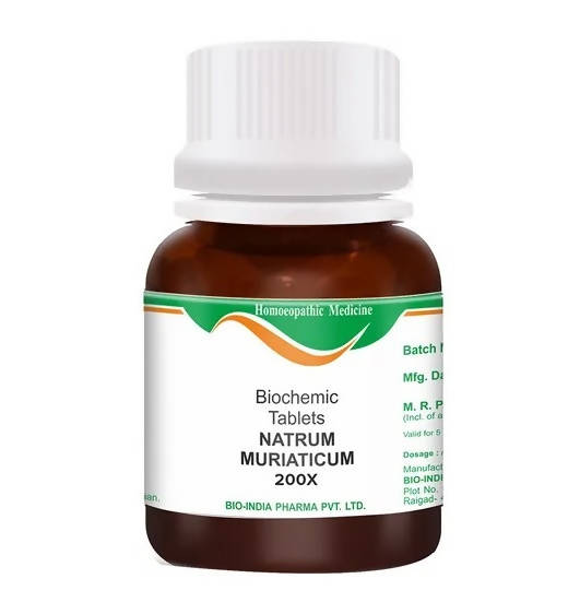 Bio India Homeopathy Natrum Muriaticum Biochemic Tablets | Swadesiicart