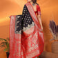 Joban Fashion Banarasi Black Woven Soft Silk Saree | Swadesiicart