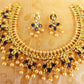 Blue Uncuts Guttapoosalu Necklace Set