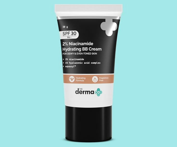 The Derma Co 2% Niacinamide Hydrating BB Cream with 1% Hyaluronic Acid Complex & Aquaxyl - Swadesiicart