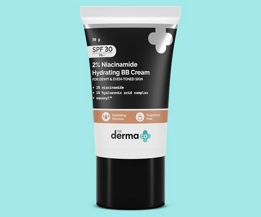The Derma Co 2% Niacinamide Hydrating BB Cream with 1% Hyaluronic Acid Complex & Aquaxyl - Swadesiicart