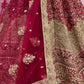 Jyoti Fashion Women's Rani Pink Velvet Fancy Dori & Sequins Multi Thread Embroidered with Diamond Work Wedding Lehenga Choli | Swadesiicart