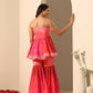 Pomcha Jaipur Pink Gul Bahaar Sharara Set | Swadesiicart