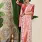 Shree Shyam Fashion Linen Cotton Red & White Saree