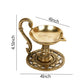 CraftVatika Gold-Toned Handmade Oil Lamp Showpiece | Swadesiicart