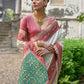Vishnu Weaves Women's White Banarasi Silk Woven Saree with Blouse - Swadesiicart