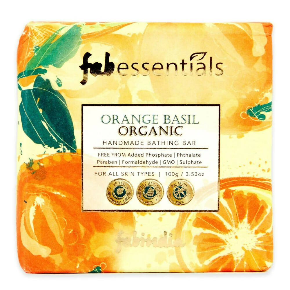 Fabessentials Orange Basil Organic Handmade Bathing Bar - FabIndia Limited