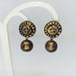 Terracotta Stud With Round Drop Earrings