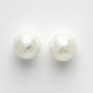 NVR Women's White Color Moon Stud Earrings | Swadesiicart