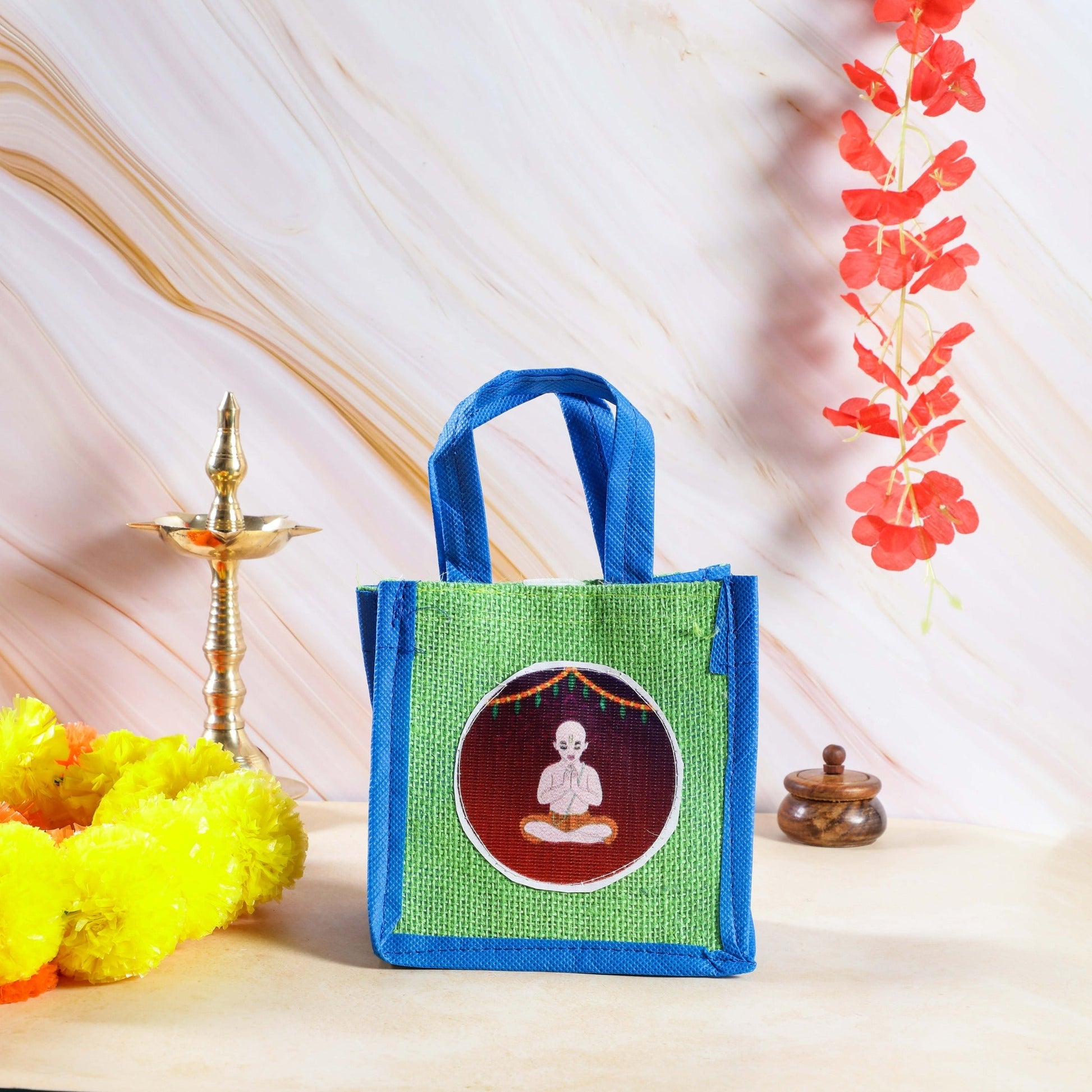 Sri Rudra Theme Jute Bag (SR 02786) - Swadesiicart
