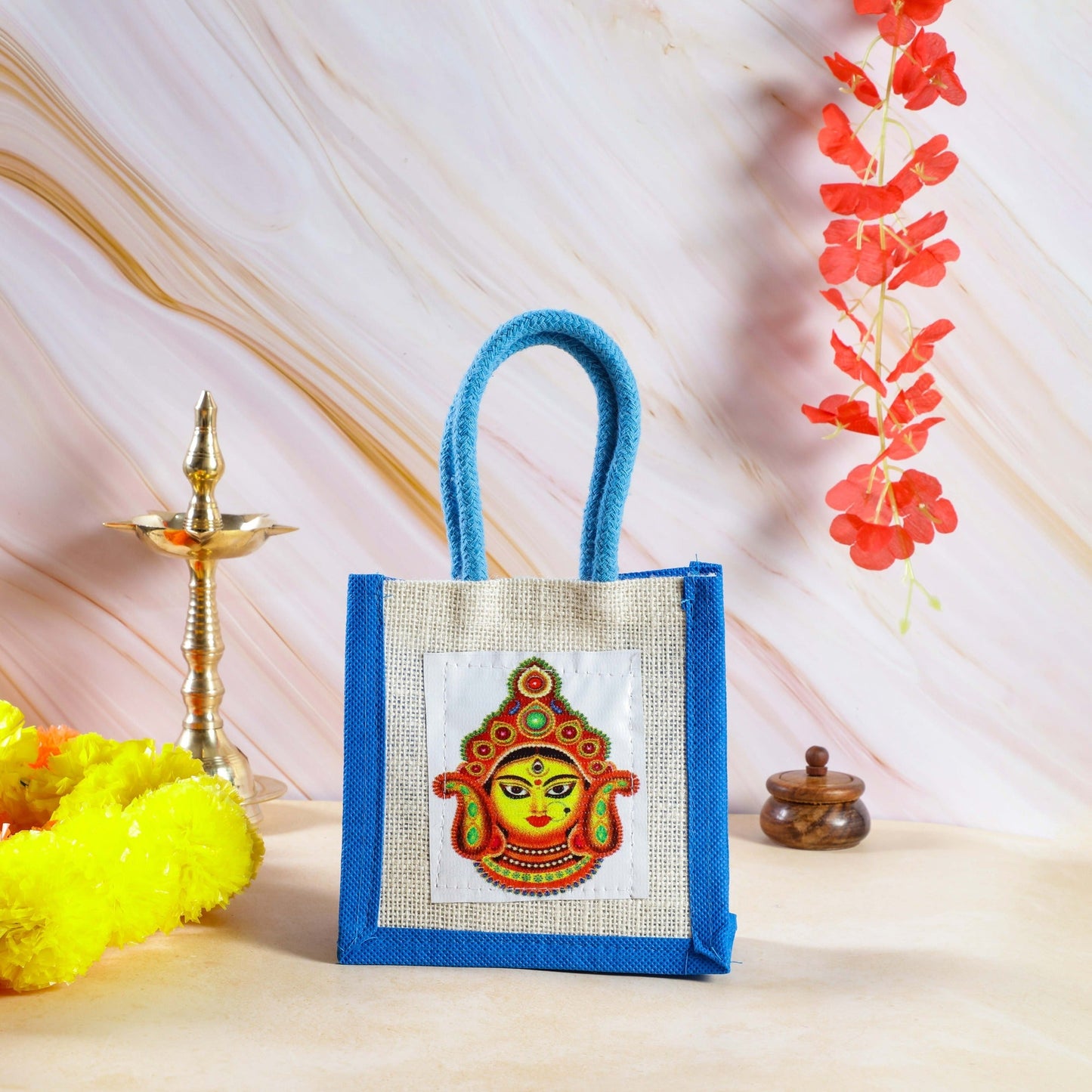Sri Rudra Theme Jute Bag (SR 02786) - Swadesiicart