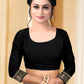 Vedant Vastram Litchi Silk Designer Banarasi Saree - Black | Swadesiicart