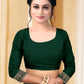 Vedant Vastram Litchi Silk Designer Banarasi Saree - Bottle Green | Swadesiicart