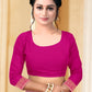 Vedant Vastram Litchi Silk Designer Banarasi Saree - Magenta | Swadesiicart