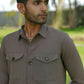 Azure Brown Shacket by Hilo Design