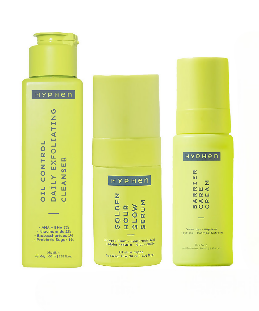 Hyphen By Kriti Sanon CSM (Cleanser, Serum, Moisturizer) Combo Oil to Dry Skin | Swadesiicart