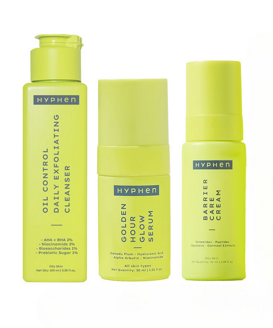 Hyphen By Kriti Sanon CSM (Cleanser, Serum, Moisturizer) Combo Oil to Dry Skin | Swadesiicart