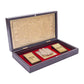 Golden Peacock Brown & Gold-Toned 24 Ct Gold Foil Laxmi And Ganesh Pooja Box