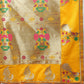Lorenvalley Fashion Gold Soft Paithani Silk Woven Design Gold Zari Meenakari Weaving Saree - Swadesiicart