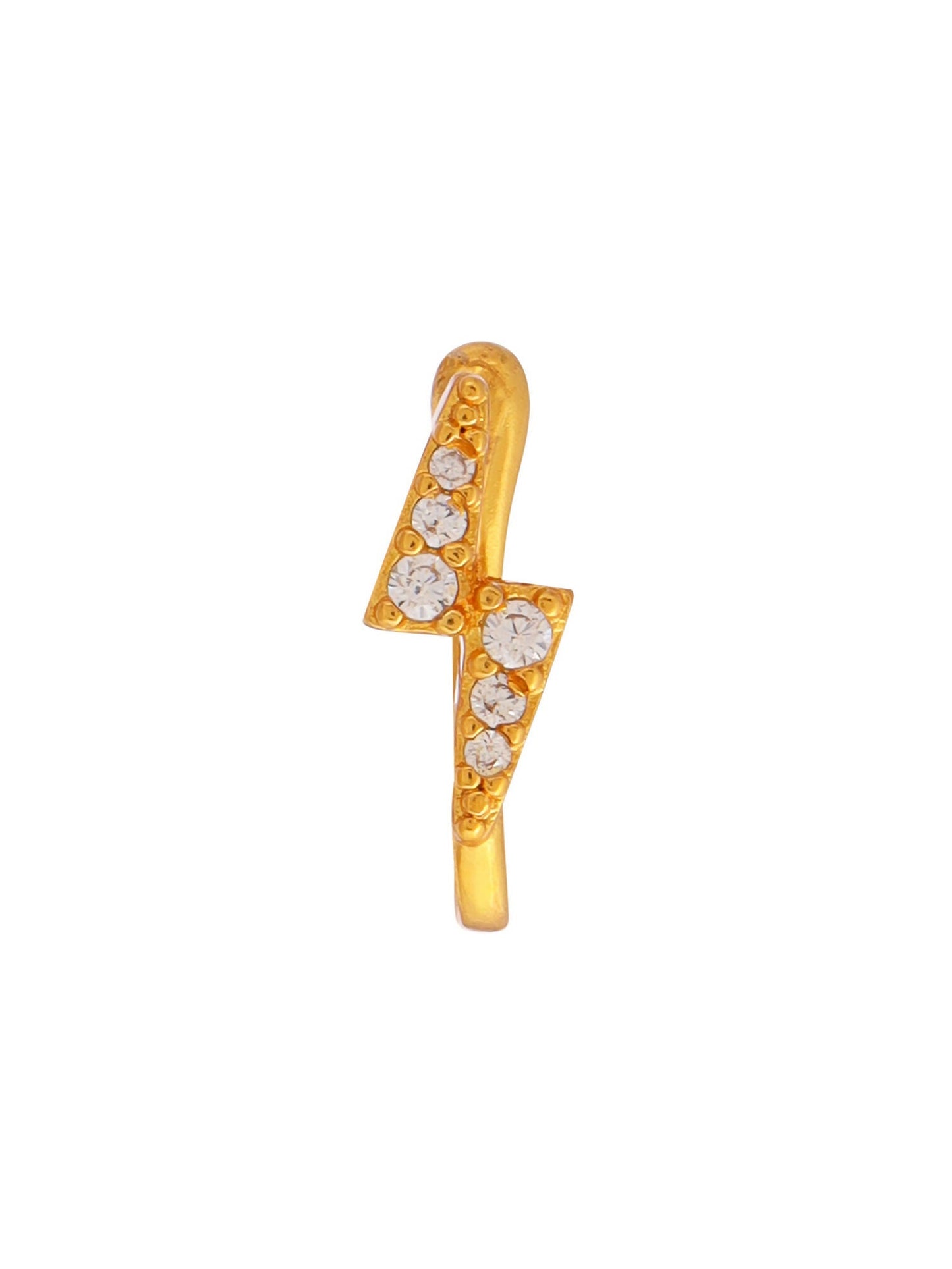 Ruby Raang Gold Bijlee Nose Pin | Swadesiicart