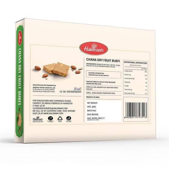 Haldiram's Chana Dry Fruit Burfi | Swadesiicart