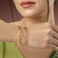 NVR Women's Set of 2 Gold-Polished Handcrafted Traditional Bangles - NR Retail-NVR