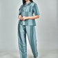 Morchari Digital Print Semi Muslin Co-Ord Set Top & Trouser-Multicolor - Swadesiicart