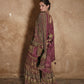 Anaita Maroon Silk Readymade Palazzo Suit with Swarovski Work