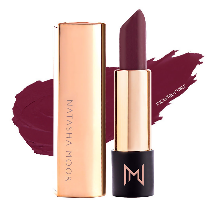 Natasha Moor Silk Suede Lipstick - Indestructible - Swadesiicart