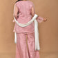 Morchari Women And Hand Embroidery Palazzo Set-Peach - Swadesiicart