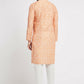 Ethnic India Orange Men's Kurta Ethnic Motifs Polyester | Swadesiicart