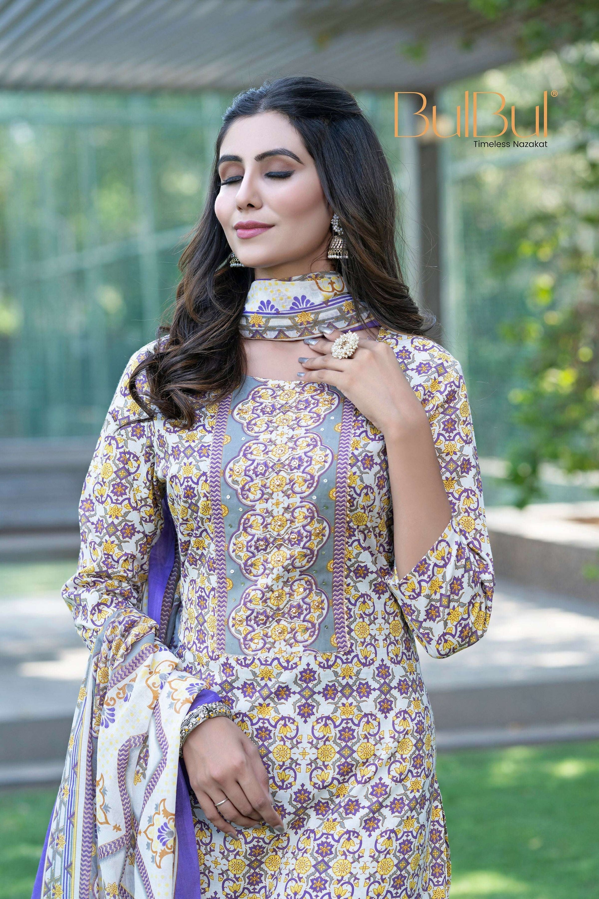 BulBul Fashionista Mustard Cotton Kurta Set with Dupatta - Swadesiicart