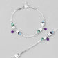 VOJ Set of 2 Mutli Color Meenakari Anklet - Swadesiicart