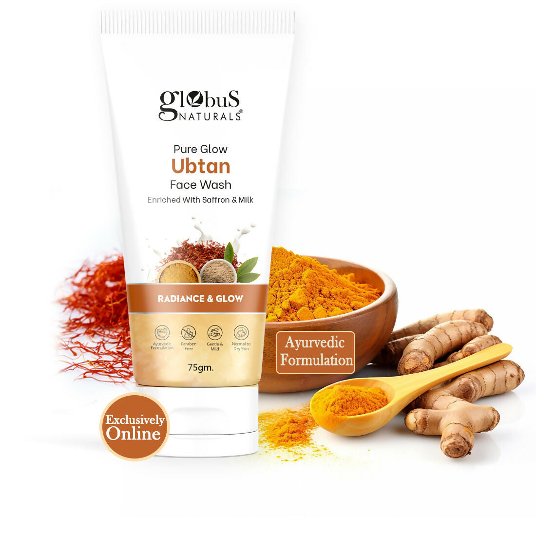 Globus Naturals Pure Glow Ubtan Face Wash | Swadesiicart