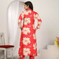 Jyoti Fashion Women's Pink Rayon Floral Print with Side Pocket Kurtis & Sets | Swadesiicart