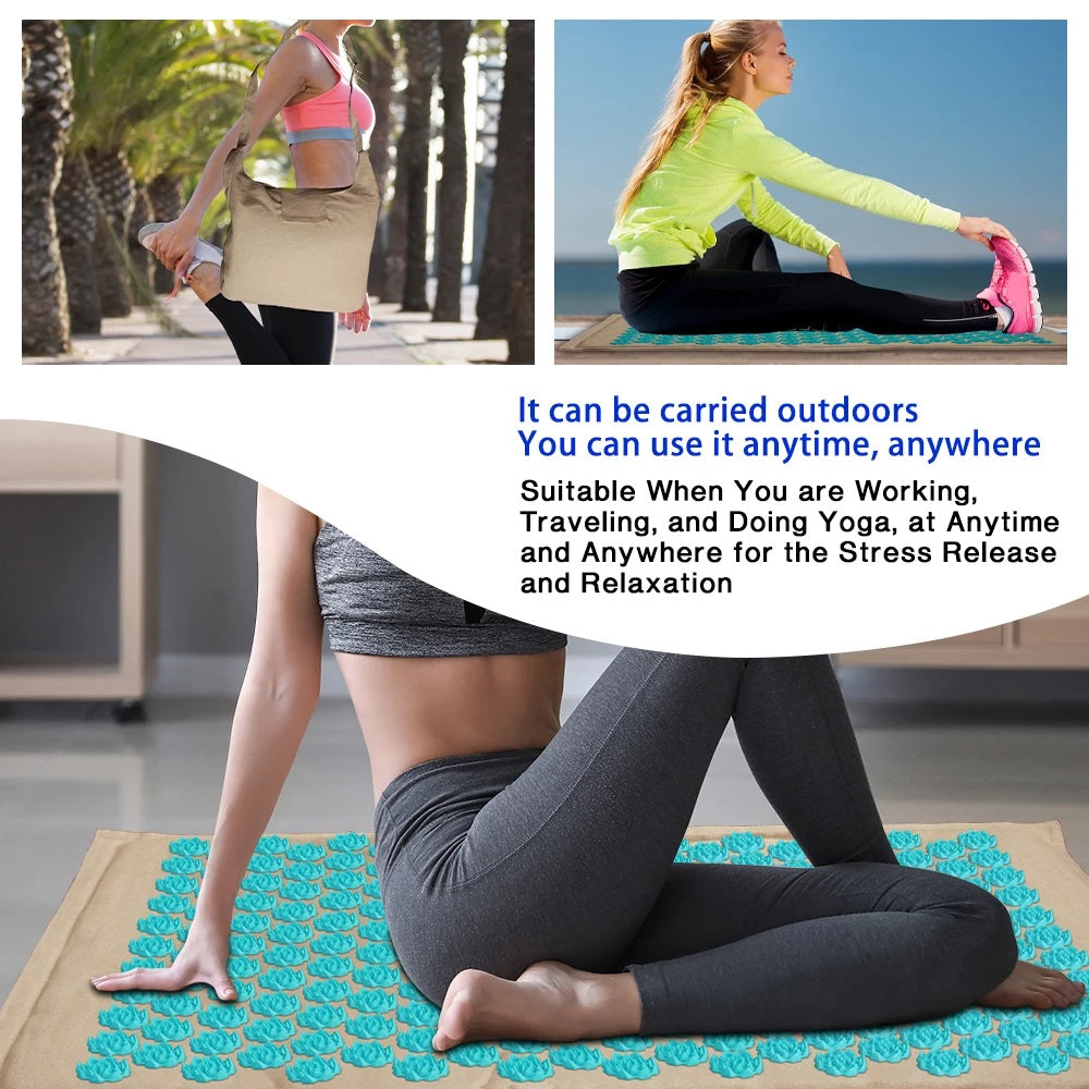 SG | Acupressure Mat, Bag and Pillow Set | Sky Blue