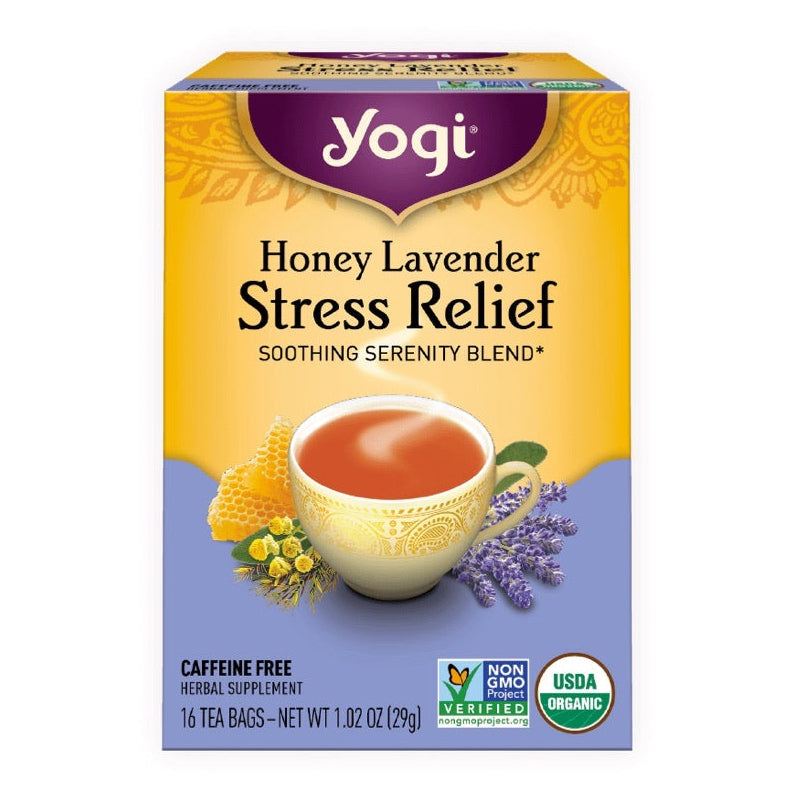 Yogi Tea | Honey Lavender Stress Relief Tea| Herbal Tea | 16 Tea Bags