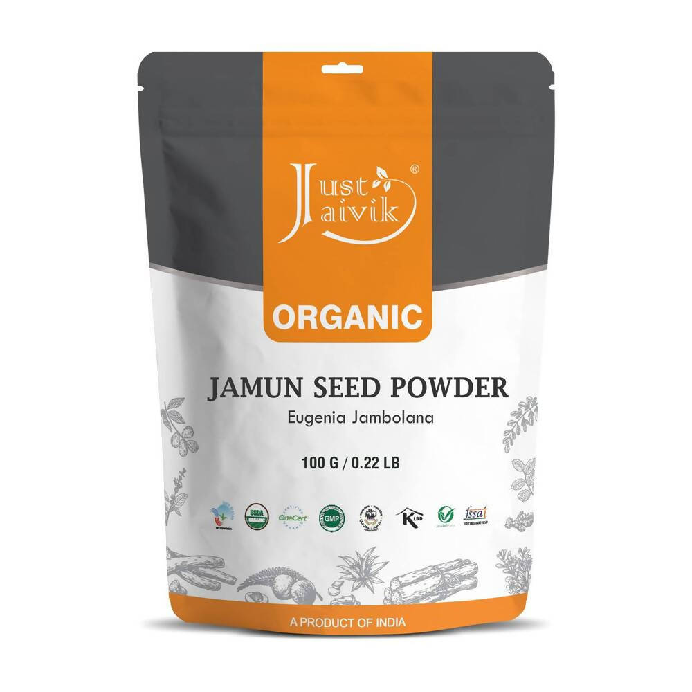 Just Jaivik | Jamun Seed Powder | Eugenia Jambolana | 227gm
