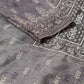 Grey Chinon Digital Printed With Hand Work Kurta - Himanshi - Swadesiicart