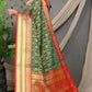 Jyoti Fashion Women's Green Kanjivaram Silk Zari Woven Saree with Blouse | Swadesiicart